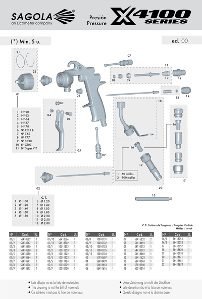 Pistola X4100 Series PRESION